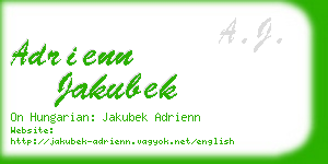 adrienn jakubek business card